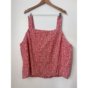 Torrid Red Ditsy Floral Sleeveless Tank Top